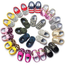 Mocasines para niños pequeños Zapatos de bebé para borlas y leopardos